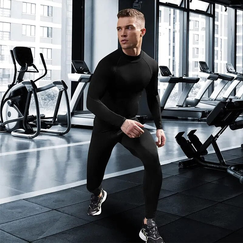 Rashguard Gym T Shirt Men Bodybuilding Quick-drying Fitness Compression Shirt Running Workout Man Sports First Layer Sportswear - The Best Commerce