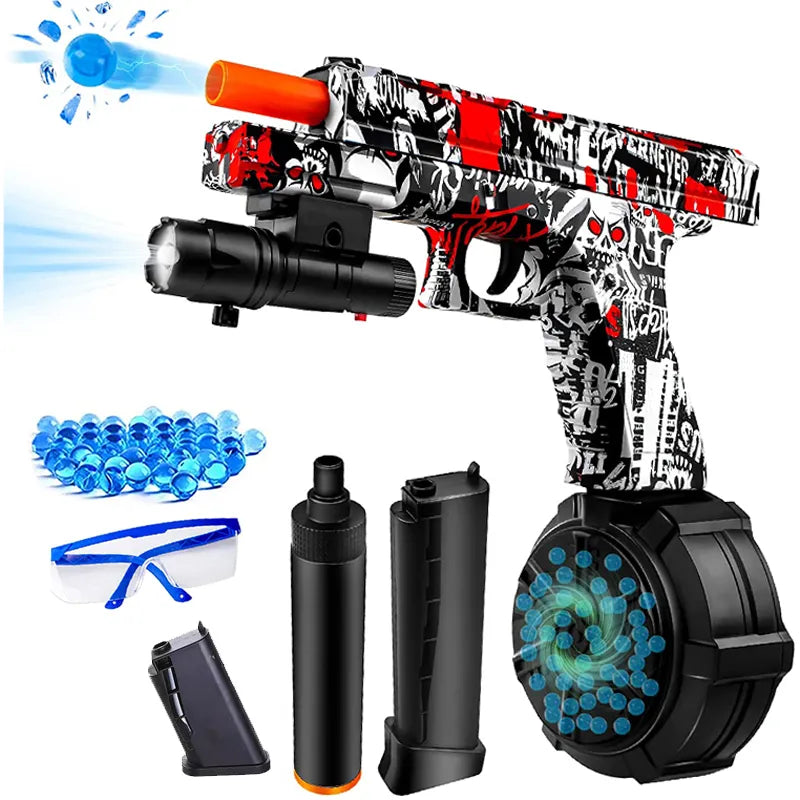 New 2 in 1 Automatic Shooting Splatter Ball Airsoft Electric Toy Gun Water Beads Weapon Pistol Outdoor Sports Gel Blaster Gun - The Best Commerce