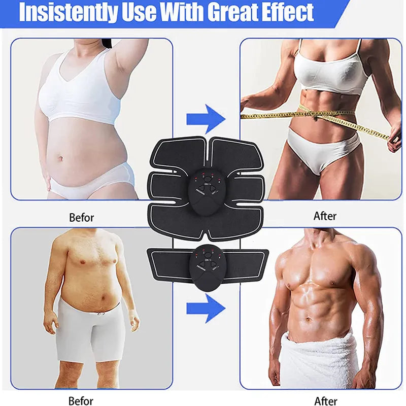 Wireless EMS Muscle Stimulator Toner ABS Abdomen Arm Leg Hip Trainer Weight Loss Fitness Shaping Electric Body Slimming Massager - The Best Commerce