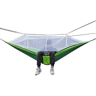 Automatic Quick-opening Mosquito Net Hammock Outdoor Camping Pole Hammock swing Anti-rollover Nylon Rocking Chair 260x140cm - The Best Commerce