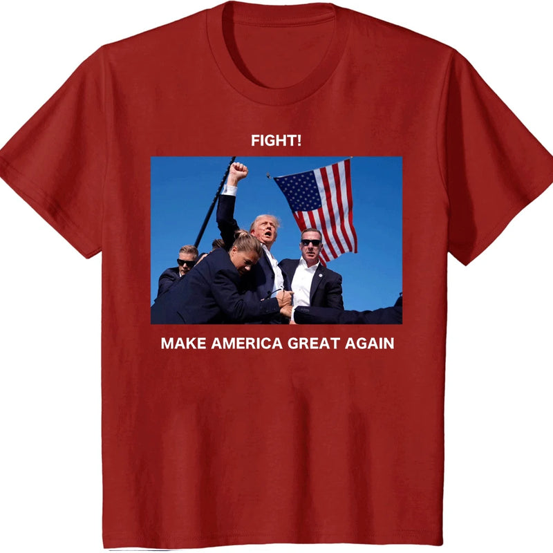 Pro President Donald Trump Supporter Men Cotton Tshirt Gifts Trump 2024 The Return Lady T-Shirt Trump Supporter Aesthetic Top