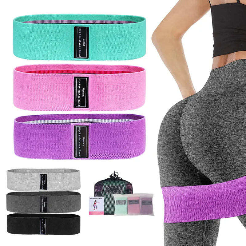 Fabric Resistance Hip Booty Bands Glute Thigh Elastic Workout Bands Squat Circle Stretch Fitness Strips Loops Yoga Gym Equipment - The Best Commerce