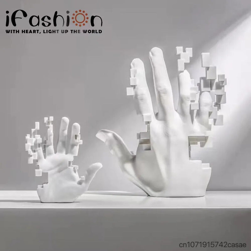 Artistic Hand Statue Abstract Home Decoration Accessories Art Sculpture Nordic Figurine Modern Minimalism Bookcase Room Mesa - The Best Commerce