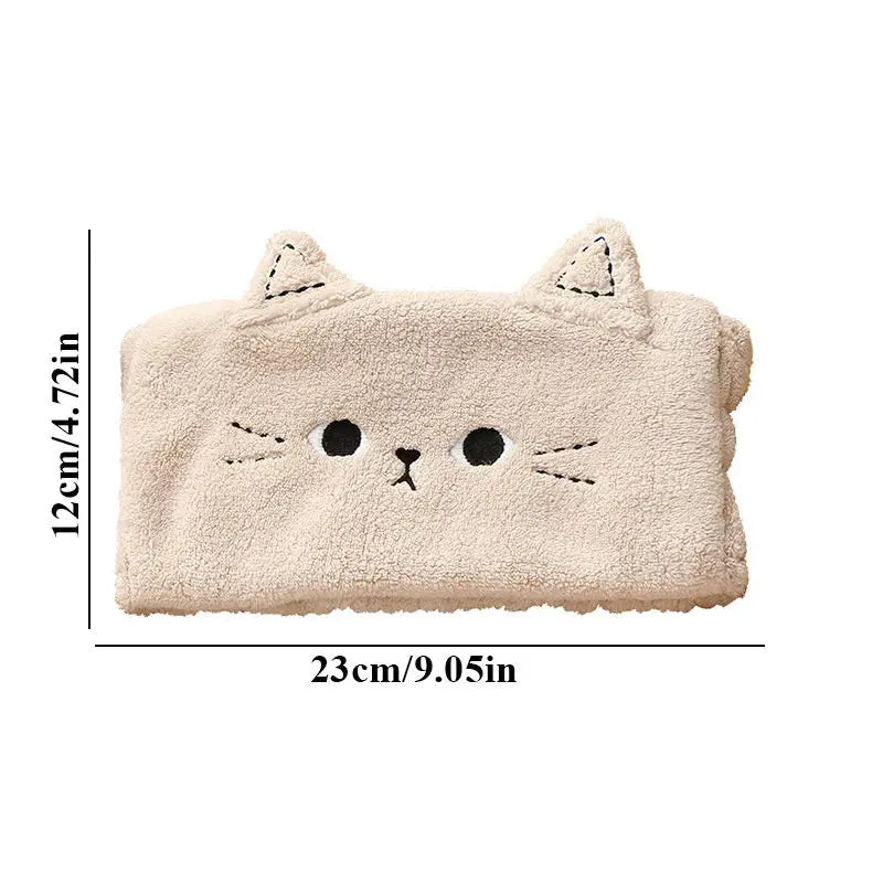 Cat Coral Fleece Head Bands for Women Cute Soft Hair Bows Headband Hairbands Wash Face Make Up Turbans Bandage Girls Accessories - The Best Commerce