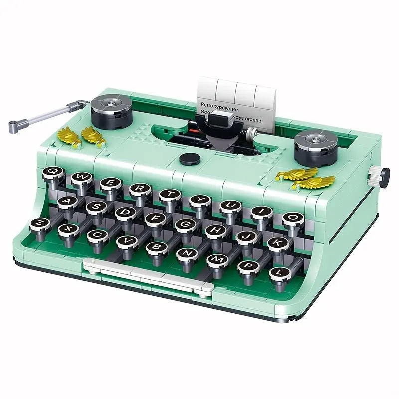 Retro Typewriter Creations: 820PCS Building Blocks for Creative Minds - The Best Commerce