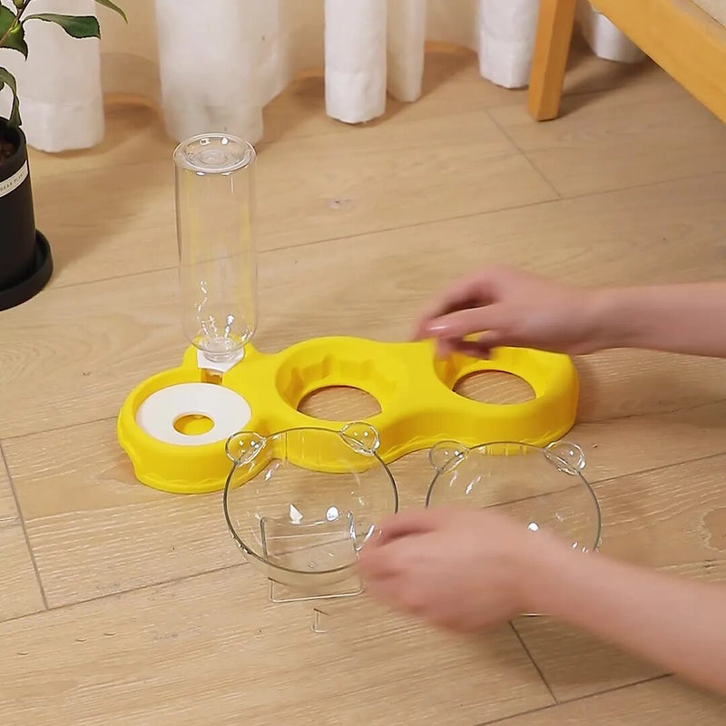 New Automatic Feeder 3-in-1 Drinking Environmental Protection Plastic and Safety Pet Supplies For Cats - The Best Commerce