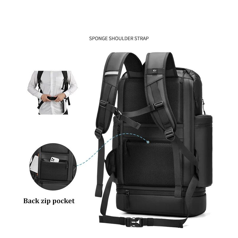 Travel Hiking backpack For Men 50L Large capacity trekking bag outdoor waterproof 17 Inch Laptop Backpack creative With shoe bag - The Best Commerce