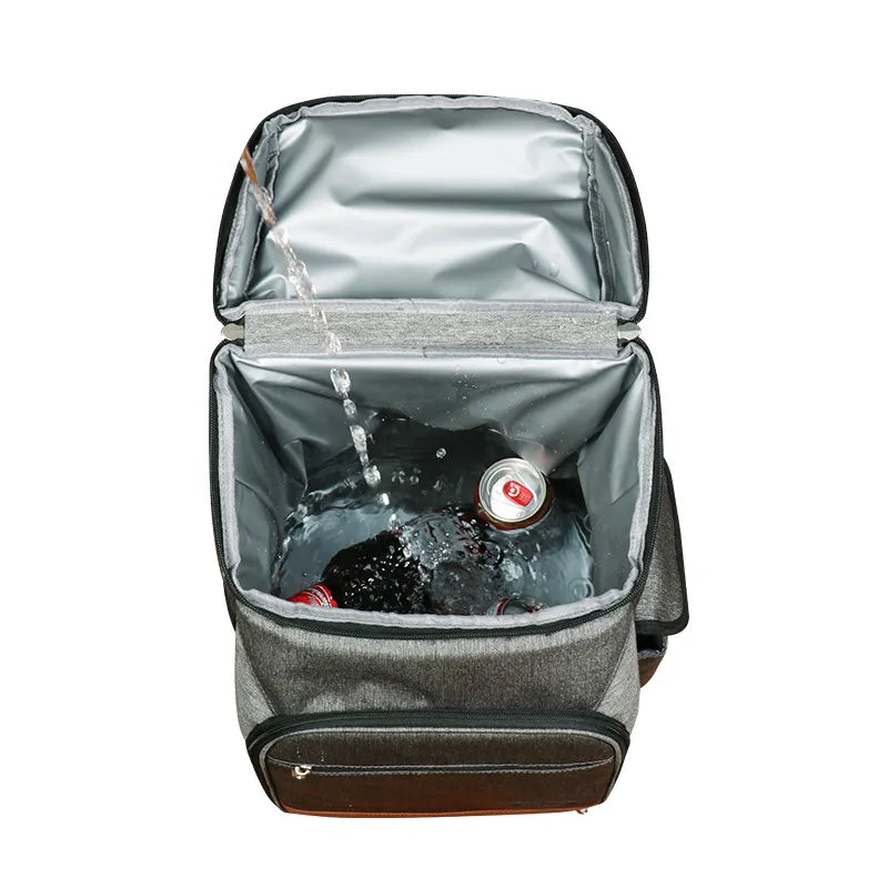 Thermal Bag Picnic Backpack Outdoor Trips Camping Tourism Storage Supplies Portable Travel Hiking Cooler For Food Door Lunch Box - The Best Commerce