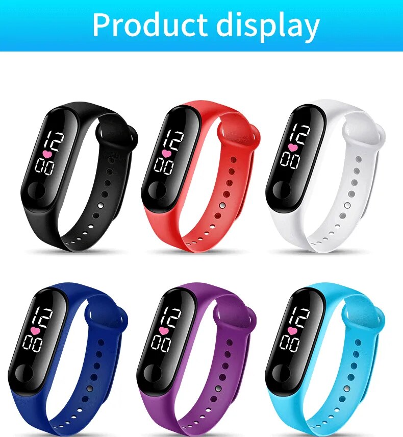 Simple Digital Watch for Men Women Fashion Sport LED Electronic Watch Colorful Silicone Wristband Casual Mens Watch reloj hombre - The Best Commerce