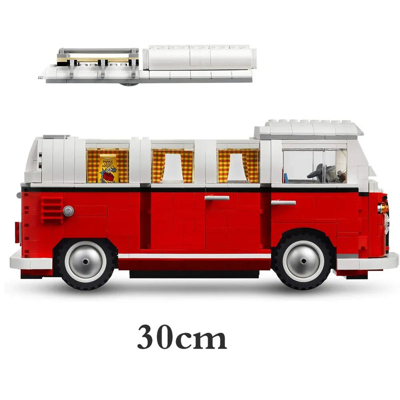 Newest 1354PCS Volkswagen T1 Camper Car Van VW Car Model Building Blocks Compatible 10220 DIY Bricks Toys for Birthday Gift - The Best Commerce