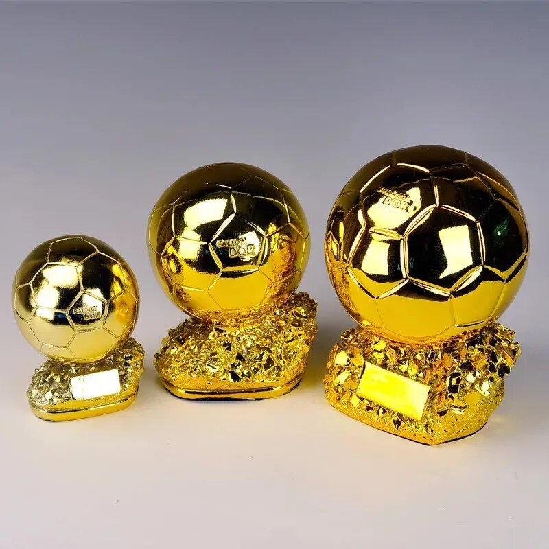 New Golden Ballon Football Excellent Player Award Competition Honor Reward Spherical Trophy Customizable Best Gift Home Decor - The Best Commerce