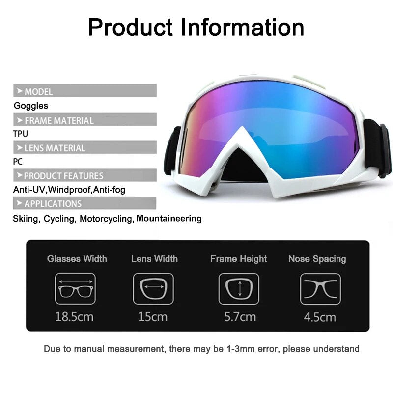 Skiing Goggles Windproof Cycling Motorcycle Goggles Winter Anti-Fog Snowboard Ski Glasses Ski Mask Tactical Goggle Sunglasses - The Best Commerce