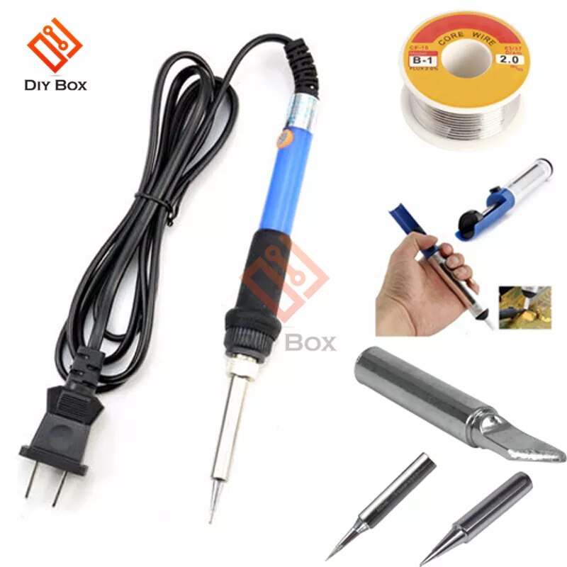 Soldering Iron 60W Adjustable Temperature Electric Solder Iron Rework Station Handle Heat Pencil Welding Repair Tools Kits - The Best Commerce