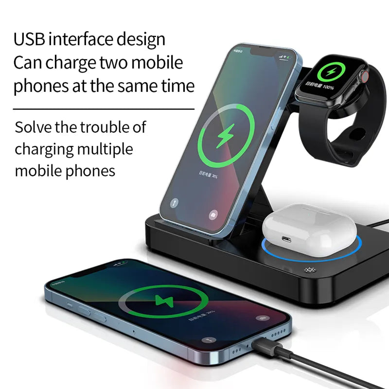 PowerFold Pro: 4-in-1 Wireless Charging Station - The Best Commerce