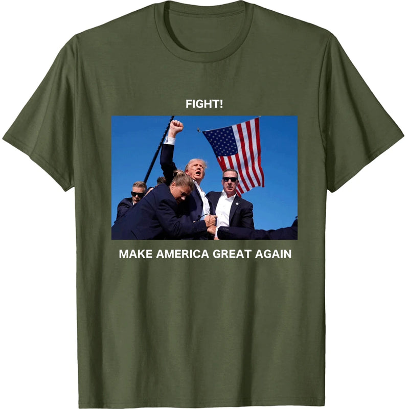 Pro President Donald Trump Supporter Men Cotton Tshirt Gifts Trump 2024 The Return Lady T-Shirt Trump Supporter Aesthetic Top