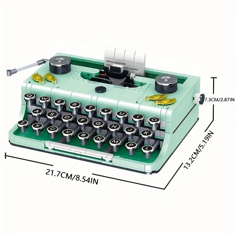 Retro Typewriter Creations: 820PCS Building Blocks for Creative Minds - The Best Commerce