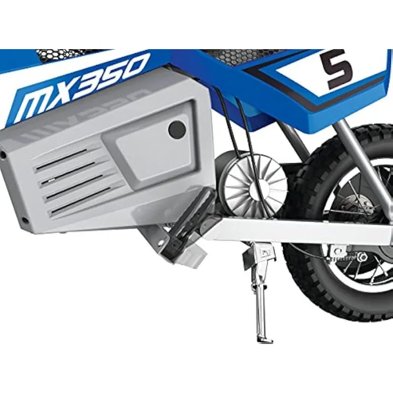 Razor MX350 Dirt Rocket Electric Motocross Bike, Blue, 10-12 inches - The Best Commerce