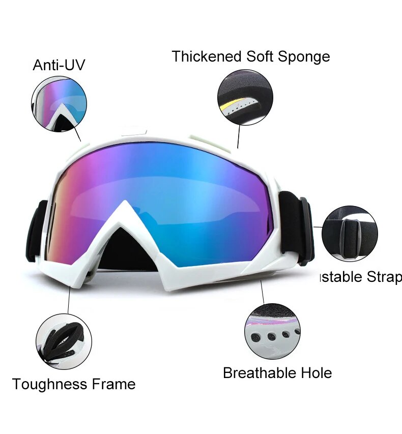 Skiing Goggles Windproof Cycling Motorcycle Goggles Winter Anti-Fog Snowboard Ski Glasses Ski Mask Tactical Goggle Sunglasses - The Best Commerce