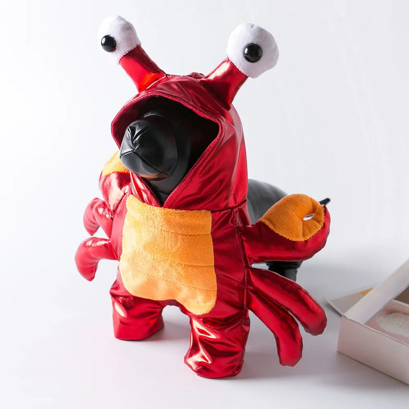 Funny Halloween Dog Crab Costume Winter Pet Hoodie Bulldog Apparel Cat Suit Puupy Clothes for Small Medium Dogs - The Best Commerce