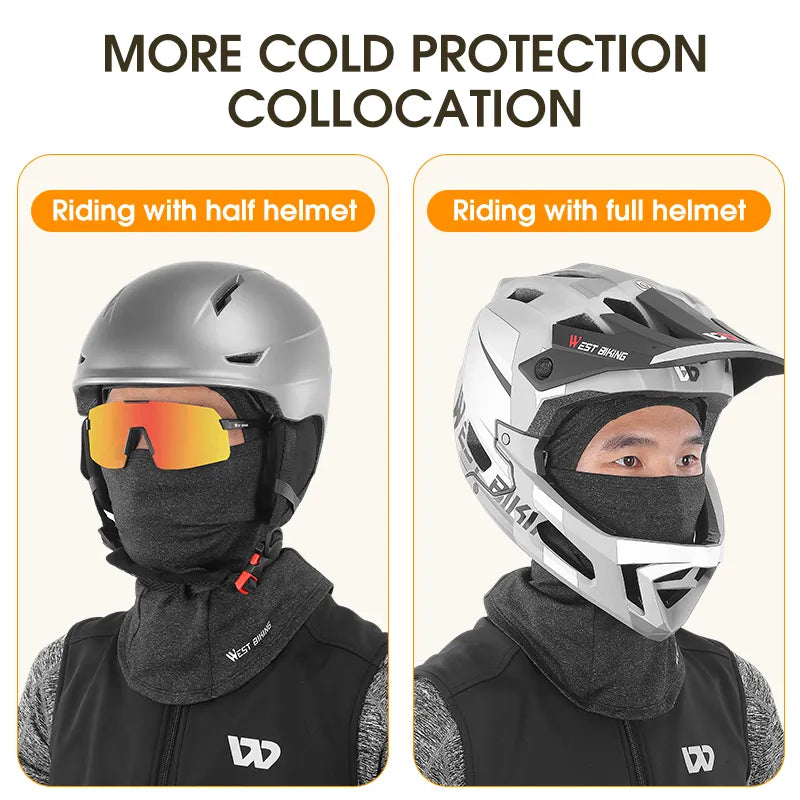 WEST BIKING Winter Warm Balaclava Hat Breathable Cycling Cap Outdoor Sport Full Face Cover Scarf Motorcycle Bike Helmet Liner - The Best Commerce