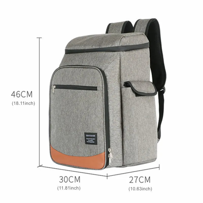 Thermal Bag Picnic Backpack Outdoor Trips Camping Tourism Storage Supplies Portable Travel Hiking Cooler For Food Door Lunch Box - The Best Commerce