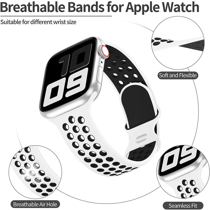 Strap For Apple Watch Band 44mm 49mm 45mm 42mm 41mm 38mm 40mm 44 mm correa Silicone sports bracelet iwatch 8 SE 7 6 5 Ultra 49mm - The Best Commerce