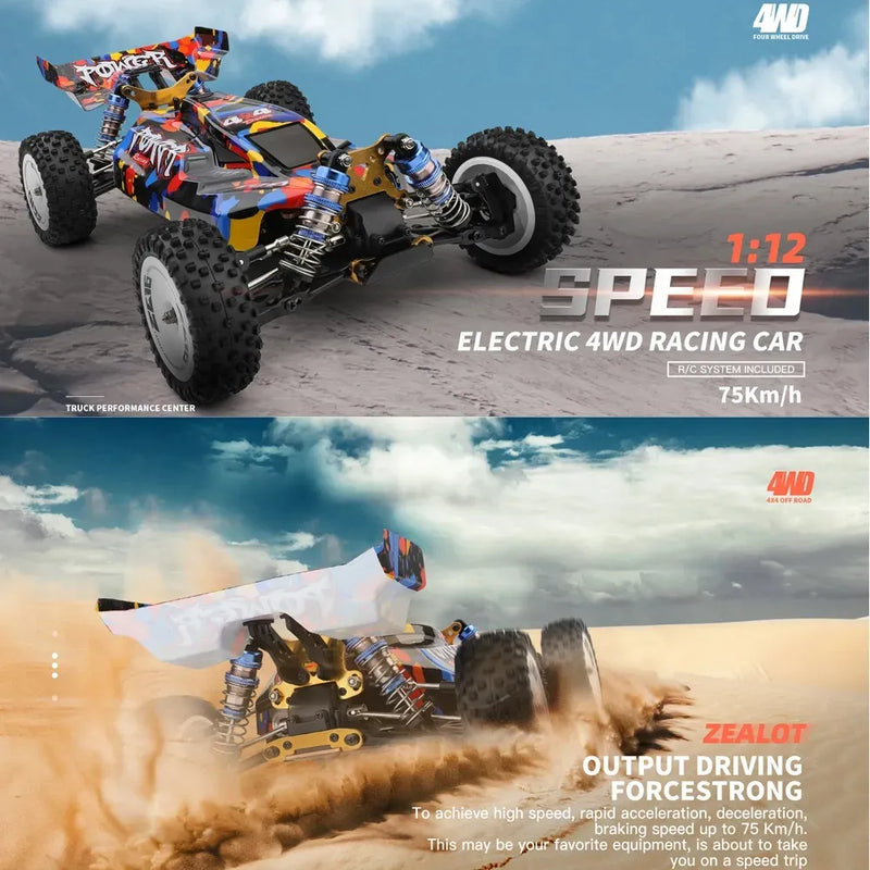 WLtoys 124017 75KM/H 4WD RC Car Professional Monster Truck High Speed Drift Racing Remote Control Cars Children's Toys For Boys - The Best Commerce