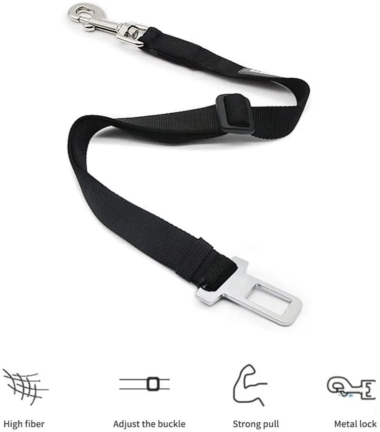 Adjustable Pet Cat Dog Car Seat Belt Pet Seat Vehicle Dog Harness Lead Clip Safety Lever Traction Dog Collars Dog Accessoires - The Best Commerce