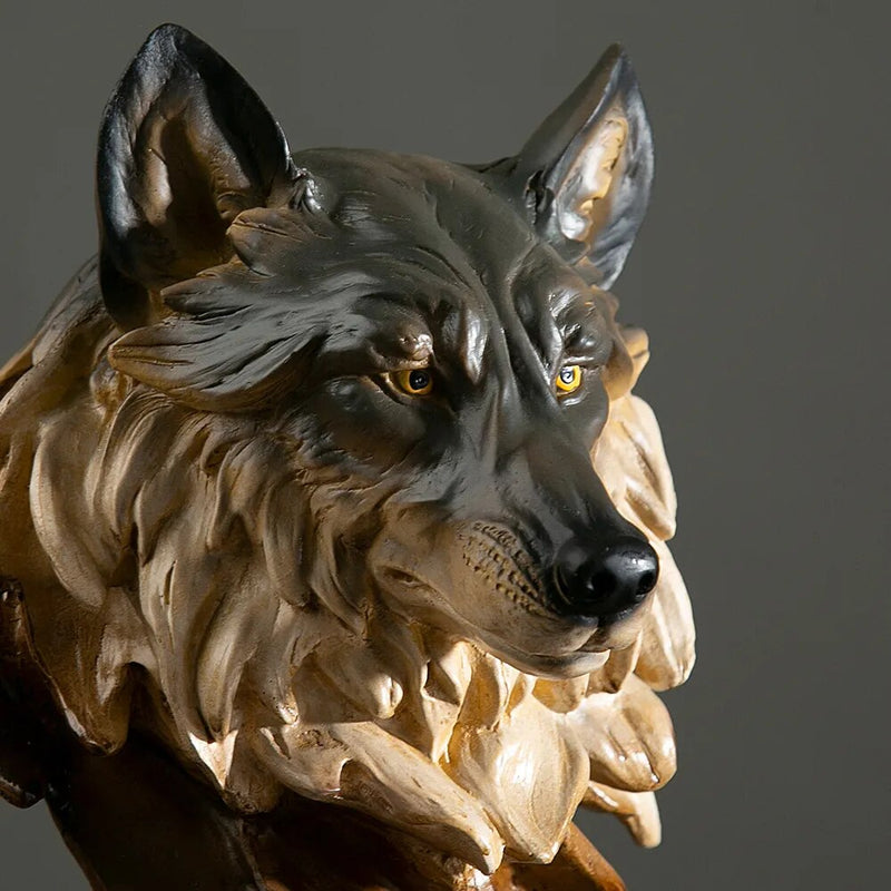 American Style Animal Decorations Statue Wolf Lion Tiger Eagle Horse Sculpture Animal Home decor Living Room Bedroom Bookcase - The Best Commerce