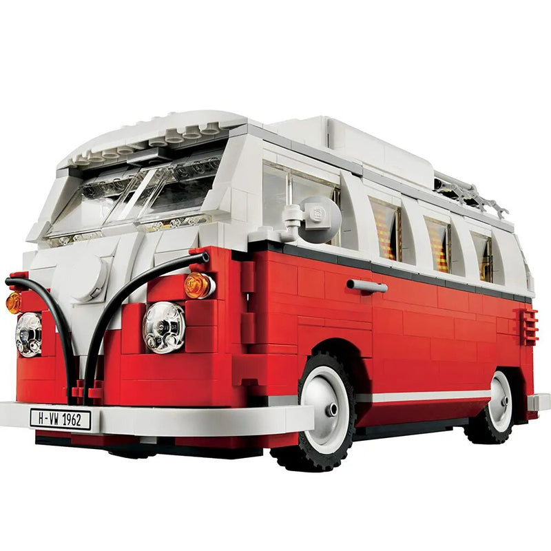 Newest 1354PCS Volkswagen T1 Camper Car Van VW Car Model Building Blocks Compatible 10220 DIY Bricks Toys for Birthday Gift - The Best Commerce