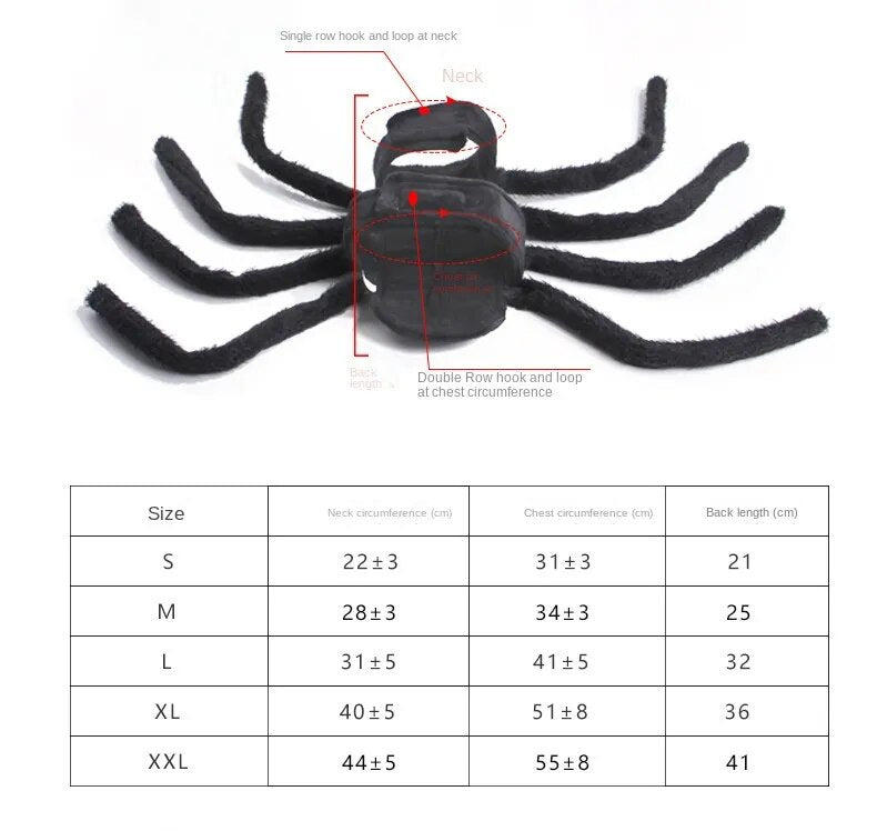 Halloween Dog Costume Cat Spider Halloween Costume for Dog Pet Clothes Puppy Cat Costume Party Cosplay Outfit Black Spider Puppy - The Best Commerce