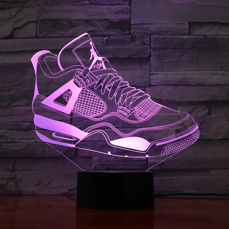SneakerLight 3D RGB Illusion Lamp: Cool Desktop and Room Decor - The Best Commerce