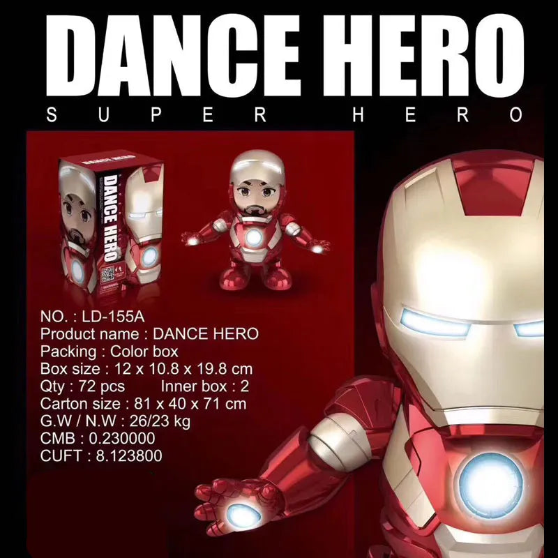 Q version Marvel Iron Man MK3 Tony Stark Model Action Figure dance toys Birthday gift for children - The Best Commerce
