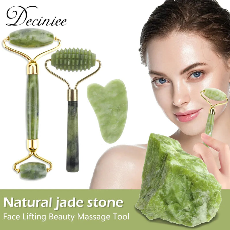 Gua Sha Beauty Duo: Jade & Natural Stone - The Best Commerce