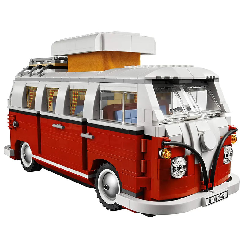 Newest 1354PCS Volkswagen T1 Camper Car Van VW Car Model Building Blocks Compatible 10220 DIY Bricks Toys for Birthday Gift - The Best Commerce