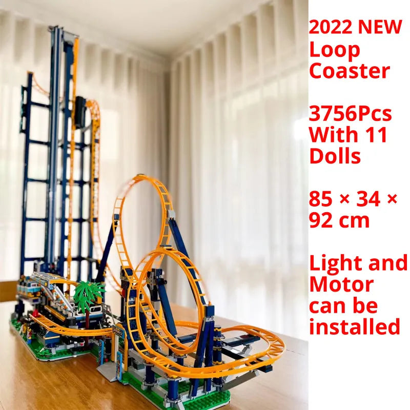 New 3756PCS Loop Roller Coaster With Motor City Creative Building Block Plastic Model 10303 Bricks Toys For Kids Christmas Gifts - The Best Commerce