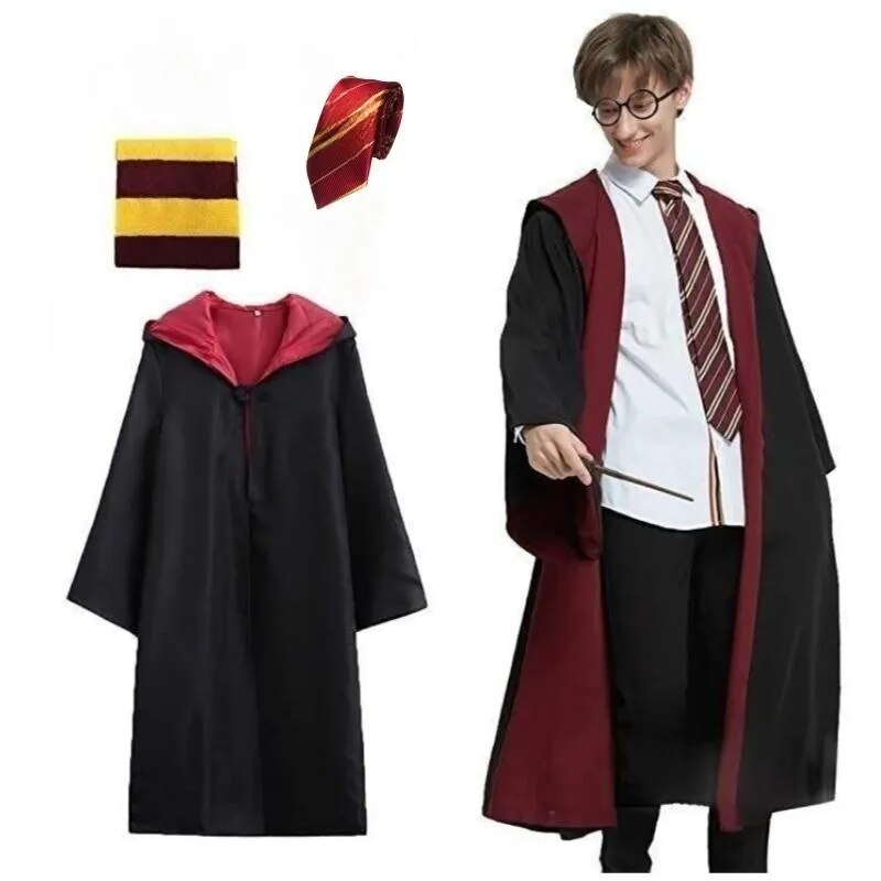 Harries Cosplay Clothing Adult Ravenclaw Magic Cape Cloak Robe Slyther Gryffin College Costume Halloween Costume Christmas Gift - The Best Commerce