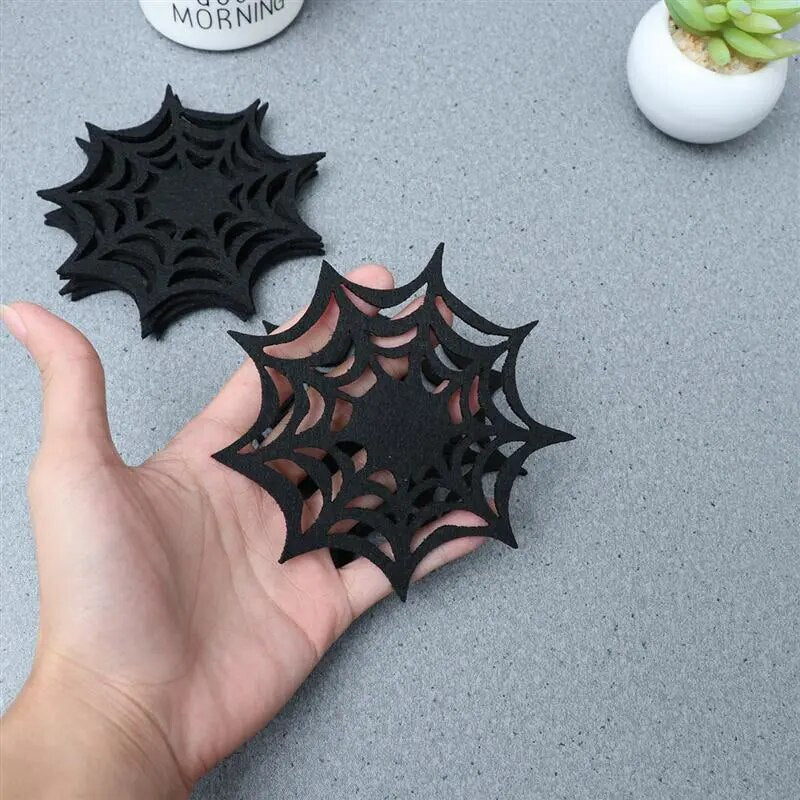 Spooky Web Coasters: Halloween Decorative Doilies for Home and Store - The Best Commerce