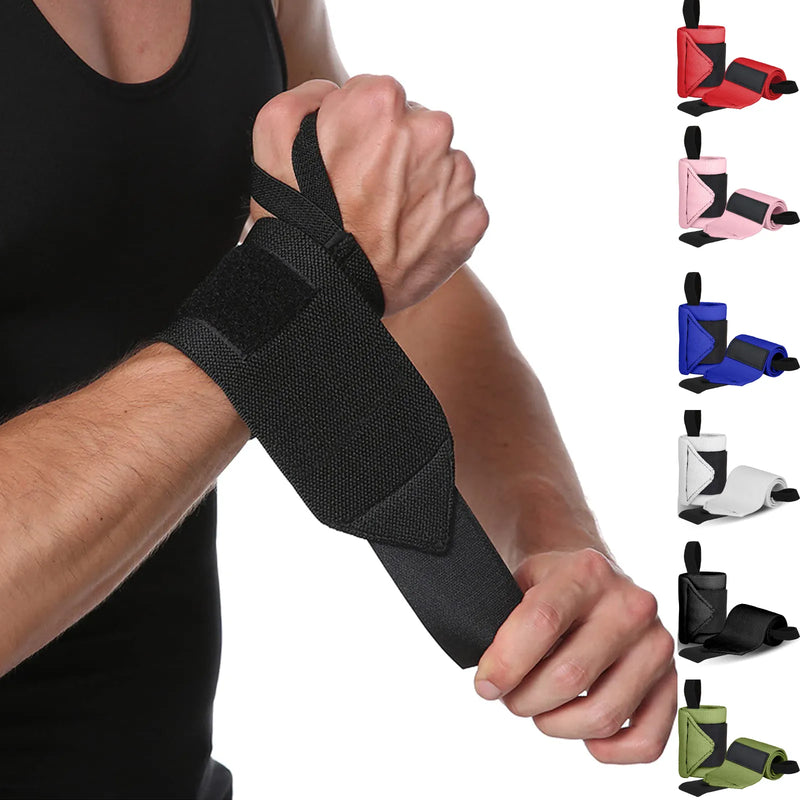 Fitness Wrist Wraps Weight Lifting Gym Wrist Straps Cross Training Padded Thumb Brace Strap Power Hand Support Bar Wristband - The Best Commerce