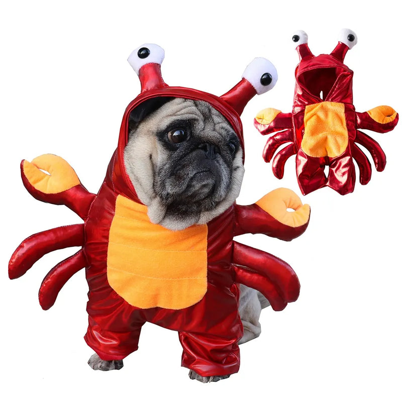 Funny Halloween Dog Crab Costume Winter Pet Hoodie Bulldog Apparel Cat Suit Puupy Clothes for Small Medium Dogs - The Best Commerce