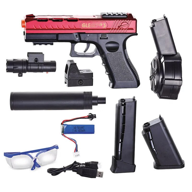 New 2 in 1 Automatic Shooting Splatter Ball Airsoft Electric Toy Gun Water Beads Weapon Pistol Outdoor Sports Gel Blaster Gun - The Best Commerce