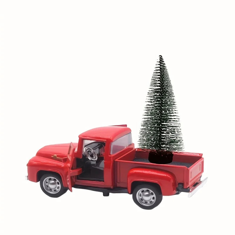 1pcs Red truck+10cm Christmas tree Christmas Ornaments Creative Christmas gifts for kids Xmas decor for home 2024 - The Best Commerce