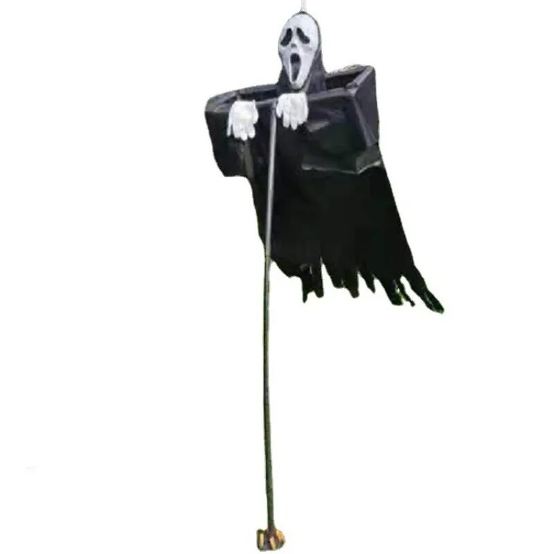 Garden Ghost Face Scarecrow Decoration Halloween Hanging Scary Outdoor Scarecrow Decoration Creative Scary Yard Bird Repellent - The Best Commerce