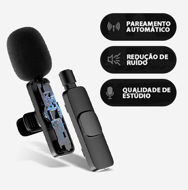 SonusPro - Microfone de lapela sem fio | LEVE 2 PAGUE 1 - The Best Commerce