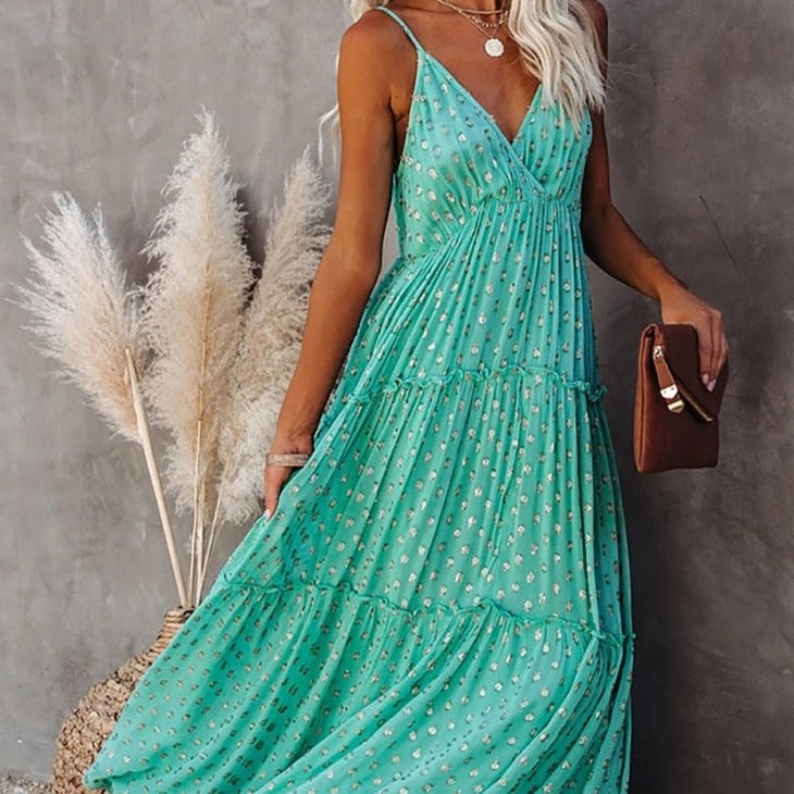 Tiffany Turquoise Bohemian Beach Dress - The Best Commerce