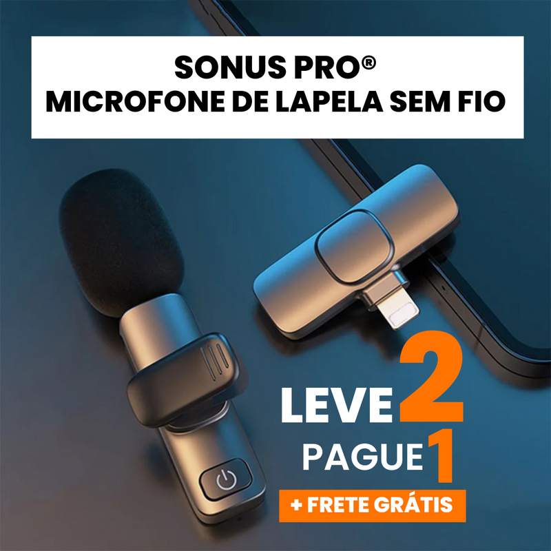 SonusPro - Microfone de lapela sem fio | LEVE 2 PAGUE 1 - The Best Commerce