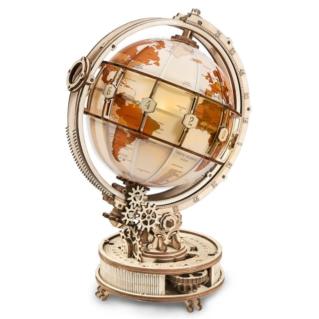 DIY Wooden Globe with LED Light - The Best Commerce